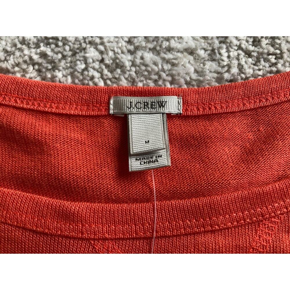 NWT J Crew Sweater Colorblock Women M Long‎ Sleeve Linen Blend Spring Preppy - Picture 5 of 8